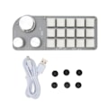 Miniatyrbilde 2 av 8: Programmerbar tastatur 15 taster 3 knotter blå bryter mekanisk minnefunksjon mini tastatur for spillkontor media