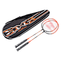 Miniatyrbild 1 av 8: 1 par badmintonracket i kolfiberlegering - integrerade badmintonracketar med förvaringsväska för träning och tävling