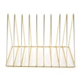 Miniatyrbillede 3 af 8: Multifunktionel Iron Triangle Desktop Bogreol Bøger Magasiner Rack Holder Guld