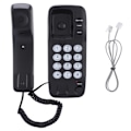 Miniatyrbillede 1 af 8: Vægmonteret fastnettelefonudvidelse Ingen nummervisning Hjemmetelefon til hotelfamilien (sort)
