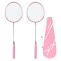 Miniatyrbild 1 av 8: Badmintonracketar Rosa Professionella Separata Järnlegering Badmintonracketar för Nybörjare Studentträning