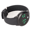 Miniatyrbillede 7 af 8: Digitalt vandtæt ur Multifunktionelt stilfuldt farveberøringsskærm Nedtællingstimer 12 24 timers sportsur Black Shell Black Belt Small