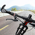 Miniatyrbilde 4 av 5: Ergonomiske sykkelstyre grep, sykkelhåndtak med bar-end horn, komfortabel gummibeskyttelse for BMX MTB (Passer for 22,2 mm)