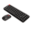 Miniatyrbillede 5 af 8: Skrivemaskine tastatur og mus Combo 68 taster 2,4 GHz stabil transmission Batteridrevet Retro skrivemaskine tastatur til Windows Sort