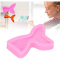 Miniatyrbilde 2 av 5: Silikonform for sjokoladekaker, fondant, cupcakes og isbiter i form av en havfruehale