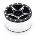 Miniatyrbild 3 av 8: 4 st RC Aluminium Alloy Beadlock Hjul Fälg Nav för Axial SCX24 90081 1/24 RC Bil Uppgradering Delar Svart