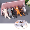Miniatyrbild 3 av 8: 6 st olika färger katter smart phone sugkopp hållare söt katt stöd mobiltelefon hållare stativ sugkopp
