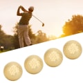 Miniatyrbilde 6 av 8: 4 stk bærbart høykvalitets dobbeltlags gullbelegg golfballtilbehør gyldent