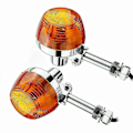 Miniatyrbilde 5 av 5: 4 stk. Amber Chrome Bullet Blinklys Indikator kompatibel med Chopper