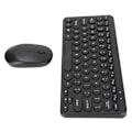 Pikkukuva 7 / 8: Näppäimistö Hiiri Combo 2.4G Langaton Pyöreä Näppäimistö Ergonominen muotoilu Silent Mouse USB vastaanotin Näppäimistö ja hiiri musta