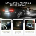Miniatyrbild 3 av 5: Universal 28st T10 LED-billampasats - vit inre kupol, registreringsskylt, läslampor för festonkarta