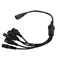 Miniatyrbillede 4 af 8: UPS PDU C14 til 5 X C13 strømadapterkabel han til hun 10A 250V Y splitter strømadapterkabel 1,6 fod