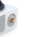Miniatyrbild 3 av 5: Mini Bluetooth-högtalare Innovativ Retro Bärbar Trådlös Bluetooth-högtalare med Rik Bas och HD-ljud Elegant Vit