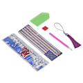 Miniatyrbillede 8 af 8: DIY Rhinestones Maleri Bogmærker Amerikansk Flag Markering Læsefremskridt Rhinestones Maleri Bogmærker til Gaver