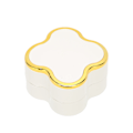 Miniatyrbillede 6 af 8: Lighted Rings Box Soft Flocking Luminous Four Leaf Clover Design Jewelry Display Gift Box for Weddings AnniversariesWhite