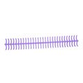 Miniatyrbillede 4 af 8: 10 stk. spiralryg spiral 130 ark kapacitet rygsøjle kam 30 huller 16mm diameter sæt kit lilla