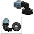 Miniatyrbillede 2 af 2: S60x6 adapter til IBC tankfitting til 20 mm udløbsvinkel vandrørsfittings