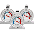 Miniatyrbilde 1 av 5: 3 stk. Stort Display Rustfritt Stål Temperatur Kjøleskapstermometer for Fryser med Hengekrok og Stativ (3 stk.)