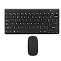 Miniatyrbillede 2 af 8: Tastatur Mus Combo Sort 78 Taster 2.4G Trådløs Ergonomisk Ultratynd Mus Mute Taster Tastatur og mus