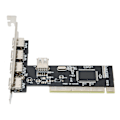 Pikkukuva 7 / 8: PCI-laajennuskortti 4-porttiseen USB2.0-hub-sovittimeen, nopea muuntaja, universaali PC-lisävaruste