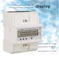 Miniatyrbild 3 av 8: 1 st 3 x 220V Digital 3-fas 4-tråds 4P DIN-skena Elektrisk mätare Elektronisk (5(30)A )