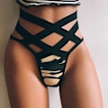 Miniatyrbillede 2 af 5: Sexet Leopard Print Blonde Tanga Trusse med Mavekontrol og Tyk Kant38 Grøn