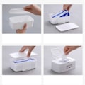 Miniatyrbillede 4 af 5: Vådservietter Dispenser Box med låg - Holder servietter friske og støvtætte Dobbelt gitter