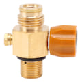 Miniatyrbild 8 av 8: G1/2 14 CO2-cylinderpåfyllningsadapter Högtrycks M18x1.5 Påfyllningsadapter CO2-ventil Adaptergängkonverter 5000psi Maximalt tryck Guld