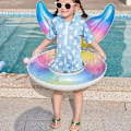 Miniatyrbillede 4 af 5: Oppustelig Hillylolly Sequin Badering, Poolbøje, Pool Float til Børn og Voksne, Transparent Sequin Bøje, Oppustelige Vandlege til Pool og Strand