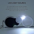 Miniatyrbillede 5 af 5: 1 x 5-rums LED Lup - Håndholdt Lup - Bærbar Lup - HD Lup med 45mm Diameter Flip Linse_SZXM