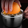 Miniatyrbillede 7 af 8: Manuel Citruspresser i rustfrit stål til appelsin, citron og citrusfrugter - Håndpresningsværktøj til køkkenbrug