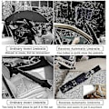Miniatyrbillede 4 af 4: Vindtæt paraply, rejseparaply, kompakt foldbar solskærm, stjerneklar himmel (automatisk) Bedste gave