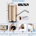 Miniatyrbillede 3 af 5: USB Genopladelig Ledningsfri Elektrisk Vandpumpe til Gallonflasker (Guld)