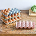 Miniatyrbilde 1 av 5: 4 Stykker Plast Eggboks, Eggbrett Oppbevaringsboks, Egg Oppbevaringsboks, for Kortdesign Sklisikker Eggdispenser, 15 Ruter, 4 Farger