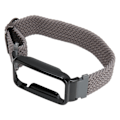Miniatyrbild 4 av 8: Flätad Loop Strap för Mi Band 7 Pro Justerbar Elastisk Nylon Loop Armband med Skyddsram Grå Band Svart Case