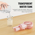 Miniatyrbild 3 av 4: Bärbar Mistfläkt, Mini Transparent Spray Mistfläkt, USB Uppladdningsbar Mist Maker med 4 Hastigheter för Hem, Kontor, Utomhus, Resor