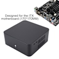 Miniatyrbillede 7 af 8: Mini ITX Computer Kabinet Aluminiumlegering HTPC Kabinet Mini PC Computer Kabinet(L80 Sort USB2.0)