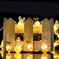 Miniatyrbillede 2 af 7: Påskehare Dekoration Lys 2 Meter 20 LED Hare Lyssnor Batteridrevet Kanin Formet Lys til Påske Dekoration