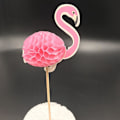 Miniatyrbillede 5 af 5: 24 Stykker Flamingo Cupcake Kage Toppers Kagedekoration til Luau Hawaii Fødselsdag
