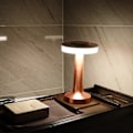 Miniatyrbillede 5 af 5: Bærbar LED Bordlampe, Trådløs Genopladelig Touch Kontrol Natlampe til Bar Restaurant Cafe Soveværelse Sengelampe, Bronze
