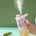 Miniatyrbilde 4 av 5: Stor kapasitet 700ml bærbar sprayvannflaske for utendørs sport Rosa(700ml)