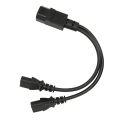 Miniatyrbilde 6 av 8: IEC320 C14 til 2 X C13 Hunn Y-Splitter Strømkabler 1 inn 2 ut 2500W 10A 250V Strømforlengelseskabel for LCD-skjermer