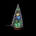 Miniatyrbillede 1 af 5: Mini Bord Luminous Kunstigt Juletræ Med LED Lamper Håndværksindretning Til Nytår Jul Bryllupsgave Til Barn Multi Lys 15cm