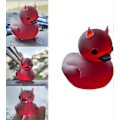 Miniatyrbillede 1 af 5: Devil Ducky, Mørk Satanisk And Gotiske Gaver, And Skrivebordsdekoration, Devil Duck Bildekorationstilbehør, Halloween Gaver