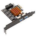 Miniatyrbillede 8 af 8: PCI E til USB 3.0 udvidelseskort 5 Gbps transmission 19pin uafhængig beskyttelse god varmeafledning USB udvidelseskort