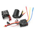 Pikkukuva 2 / 8: 3650 3900KV vedenpitävä 4-napainen harjaton moottori 60A ESC jäähdytyslevy yhdistelmäsetti 1/10 RC-autoon