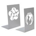 Miniatyrbillede 1 af 8: Metal Bogstøtte AntiSlip Antik Stil Desktop Bogreol Bogdeler Håndværksartikler (Blomster blomstrer Send Kærlighedsangst)