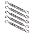 Miniatyrbillede 6 af 8: 5 stk. spændespænde krog og krog wire Rope Tension 304 rustfrit stål skærm sejl hardwareM4
