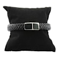 Miniatyrbild 2 av 5: Herrar Äkta Läder Flätat Armband med Rostfritt Stål Magnetisk Spänne