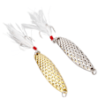 Miniatyrbillede 2 af 8: Fiskeske Lures Leech Form Sequin Hård Metal Spinner Bait til Ferskvand Saltvand Ørred Bass20g